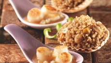 Noix de Saint-Jacques et ses céréales gourmandes cacaotées