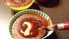 Moelleux au chocolat noir et son cœur coulant au chocolat blanc