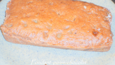 Cake fondant poire-chocolat