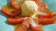 Pamplemousse à la noix de coco et son caramel