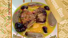 Foie gras de canard poêle velouté de butternut, émulsion de cèpes