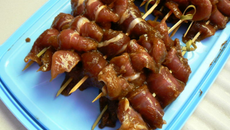 Yakitori de canard laqué