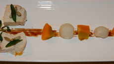 Espadon, potimarron et navets parfumés à la verveine citronnée et à la cardamone