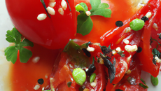 Tomate cerise à la brande de morue