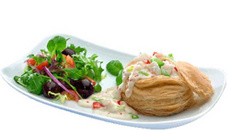 Vol-au-vent de cabillaud au Philadelphia