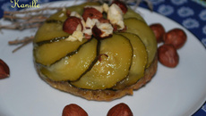 Tatin de chèvre aux courgettes confites