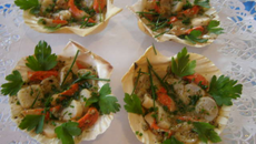 Coquilles saint-jacques en salade