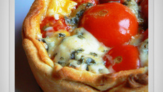 Tomates cerise, Fourme d'Ambert et moutarde provençale Clovis