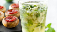 Freix Mojito et champignons farcis au Chorizo
