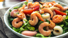 Salade de Pipe Rigate aux crevettes