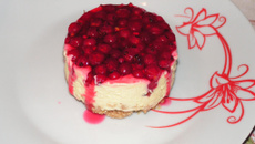 Cheesecake aux groseilles maison