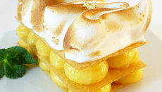 Feuille à feuille de citron meringué