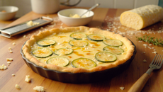 Tarte aux courgettes et au chèvre sans œufs