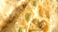 Gratin de Ravioles du dauphiné au fromage de chèvre