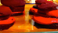 Mille-feuille de betterave et sa mousse