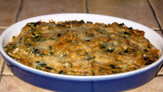 Gratin léger de courgettes