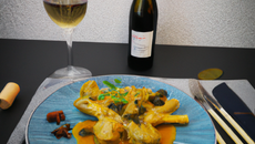 Aiguillettes de poulet au curry et vin blanc