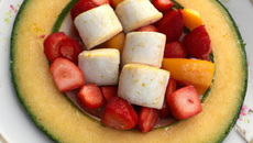 Melon et fraises au haddock