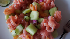 Tartare de saumon et concombre