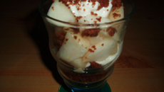 Douceurs au pain d'épices et poires en verrines