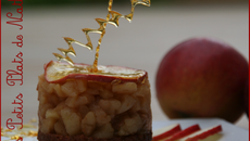 Moelleux breton aux amandes et son tartare de pommes confites au cœur de crème caramel à la fleur de sel
