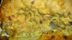 Gratiné de chou-fleur et pommes de terre au curcuma