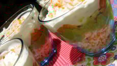 Trio coloré pour verrine de la mer