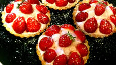 Tarte aux fraises aérienne