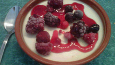 Panna cotta aux fruits rouges maison