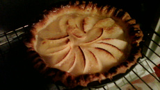 Gâteau aux pommes et nappage abricot