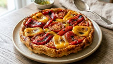 Tarte tatin aux poivrons grillés à l'huile