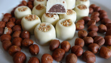Chocolat blanc cœur praliné noisette