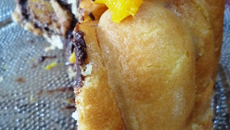 Charlotte à l'orange et mousse au chocolat noir et caramel