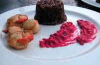 Coquilles Saint Jacques sauce betterave