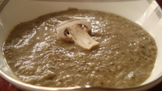 Velouté de champignons à la crème fraîche