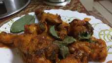 Chapon rôti à l'indienne