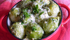 Choux de Bruxelles crème de moutarde à l'ancienne