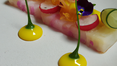 Tartare de cabillaud aux fruits de la passion et radis