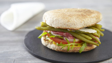 Hamburger chic de haricots verts