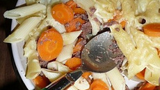 Pennes aux rillettes d'autruche