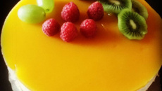 Bavarois kiwi / passion et son miroir mangue