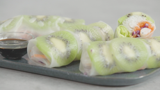 Rouleau de printemps crudités, Kiwi de l'Adour IGP et crevettes