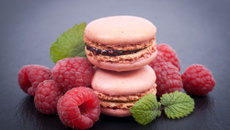Les macarons à la framboise
