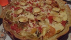 Tarte au chèvre frais et aux légumes d'été