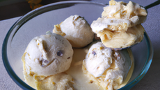 Glace vanillée aux cookies