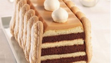 La bûche chocolat caramel