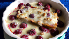 Gratin de cerises aux amandes maison