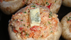 Champignons farcis aux poivrons