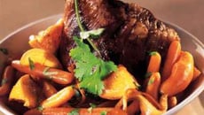 Cœur de veau braisé aux carottes et oranges