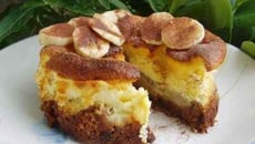 Cheese-cakes individuels à la banane et cookies au chocolat